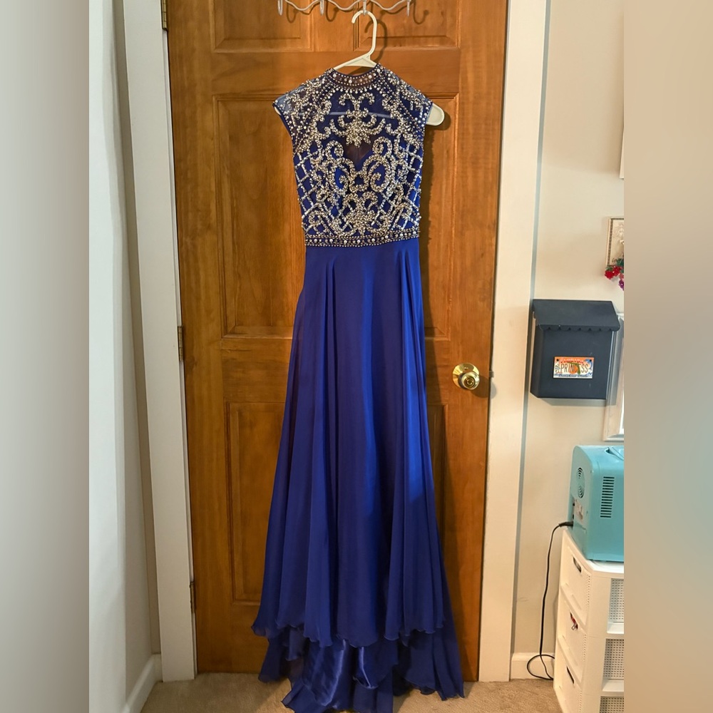 Jovani Royal Blue Embellished Gown